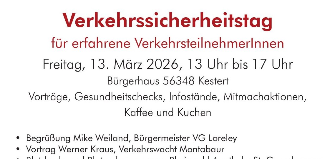 Plakat für Verkehrssicherheitstag