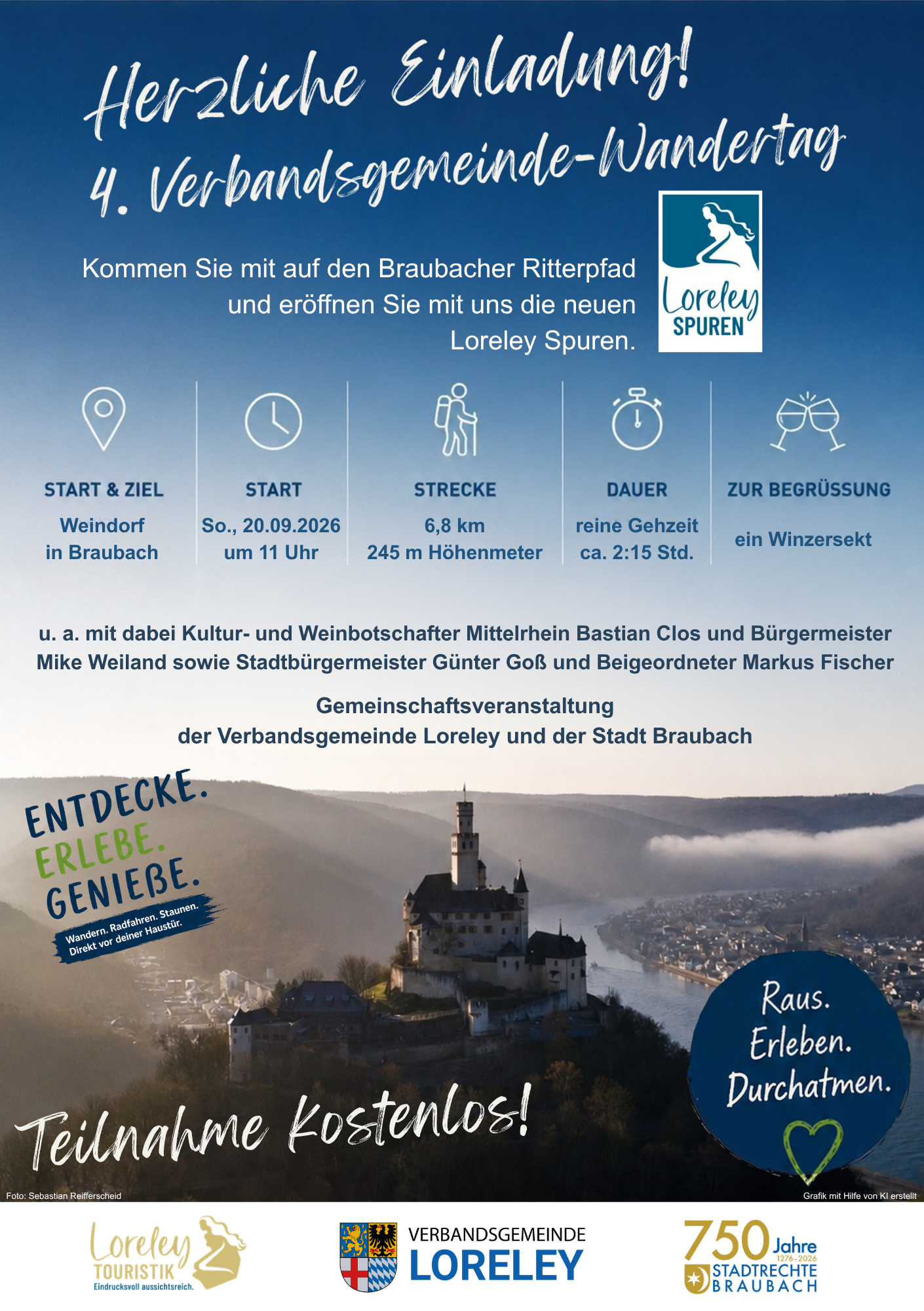 4. Verbandsgemeinde-Wandertag über den Braubacher Ritterpfad