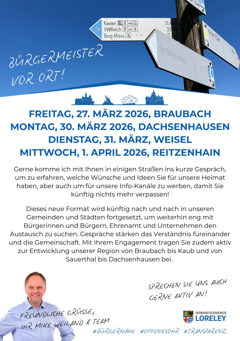Handzettel Haustürbesuche - Bürgermeister vor Ort Bürgermeister vor Ort