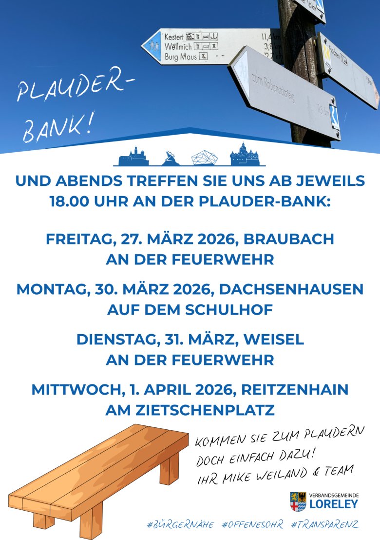 Handzettel - Plauderbank Plauderbank