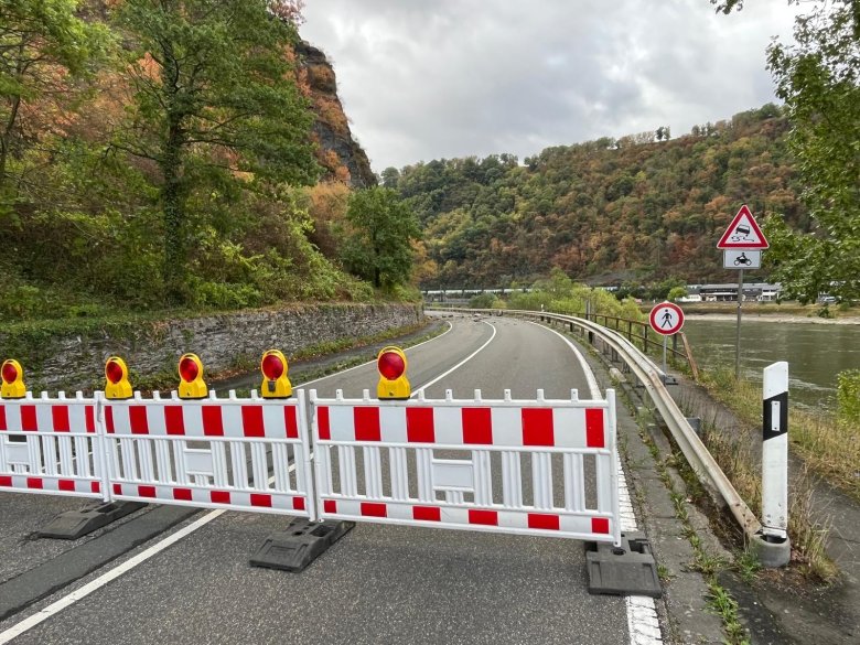 Sperrung B42 Loreleyfelsen