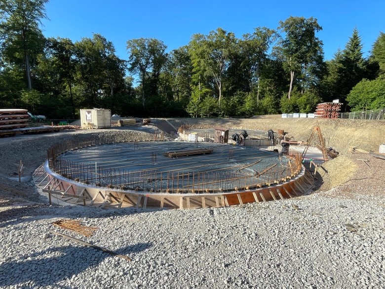 Wasserstrategie 2040: Land bewilligt Fördermittel in Millionenhöhe Baustelle vom Neubau Hochbehälter Spitzenstein