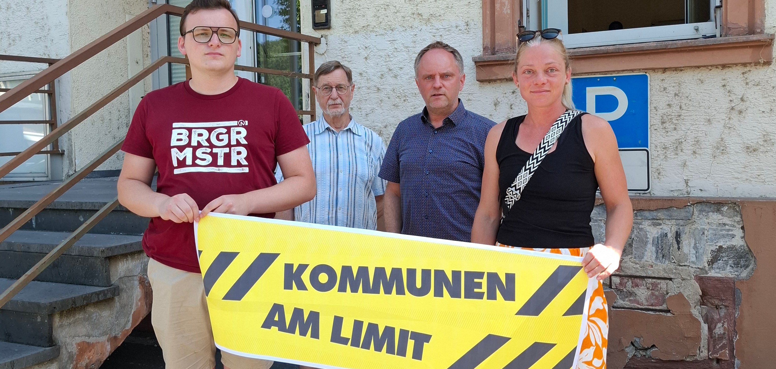 Aktion vor dem Verwaltungsgebäude VG Loreley