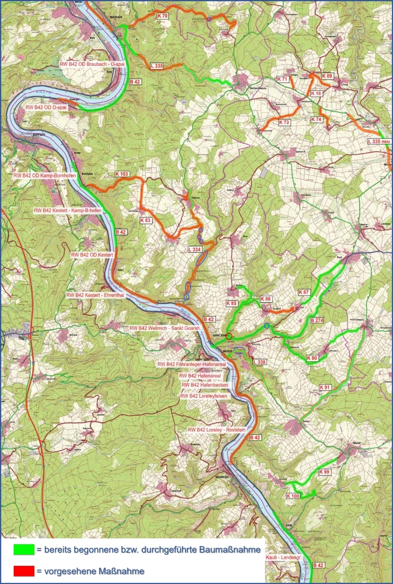 Übersicht Baumaßnahmen des LBM