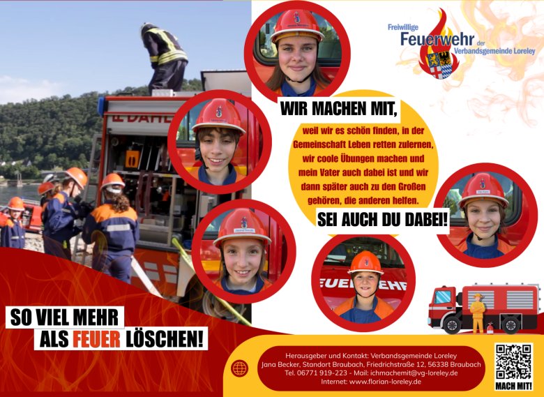 Jugendfeuerwehr-Kampagne 2025 (18.5 x 13.5 cm) - 3 Werbeplakat für die freiwillige Feuerwehr
