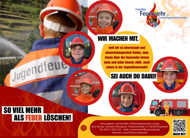 Werbeplakat für die freiwillige Feuerwehr