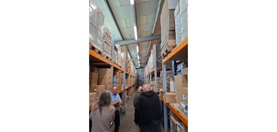 Führung durch Hochregale 