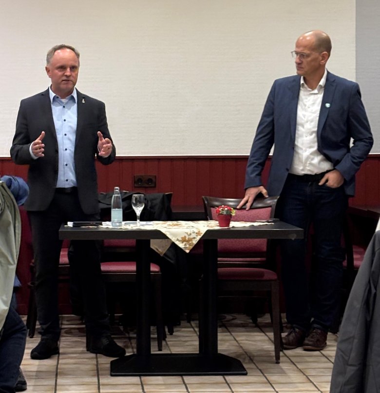 Bürgermeister Mike Weiland beim Zukunftdgespräch 