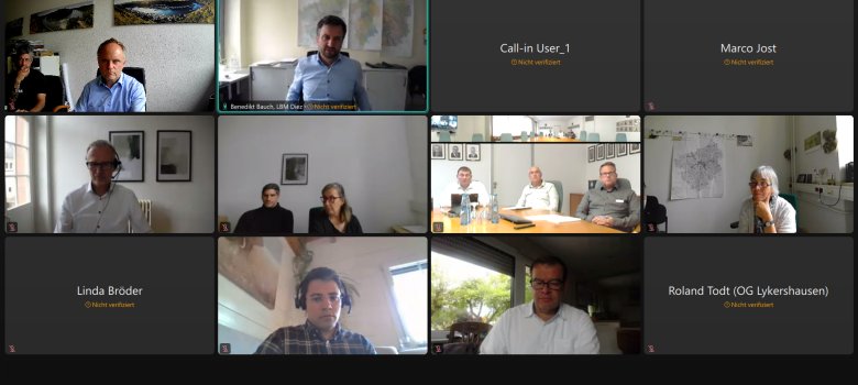 Screenshot aus der Videokonferenz