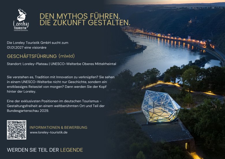 Stellenausschreibung - GF Loreley Touristik GmbH - 1 Stellenausschreibung - GF Loreley Touristik GmbH