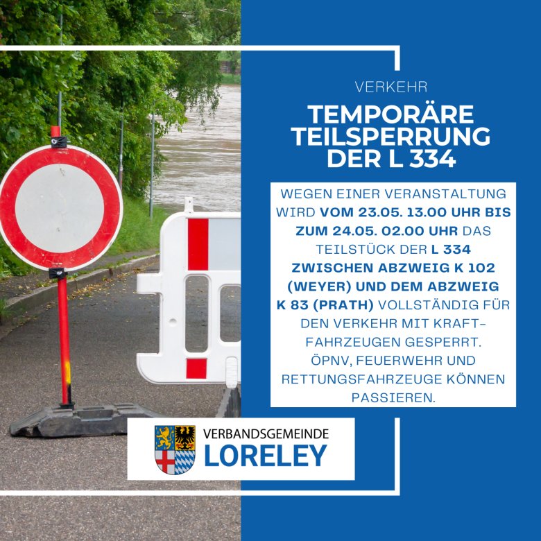 Temporäre Teilsperrung der L334