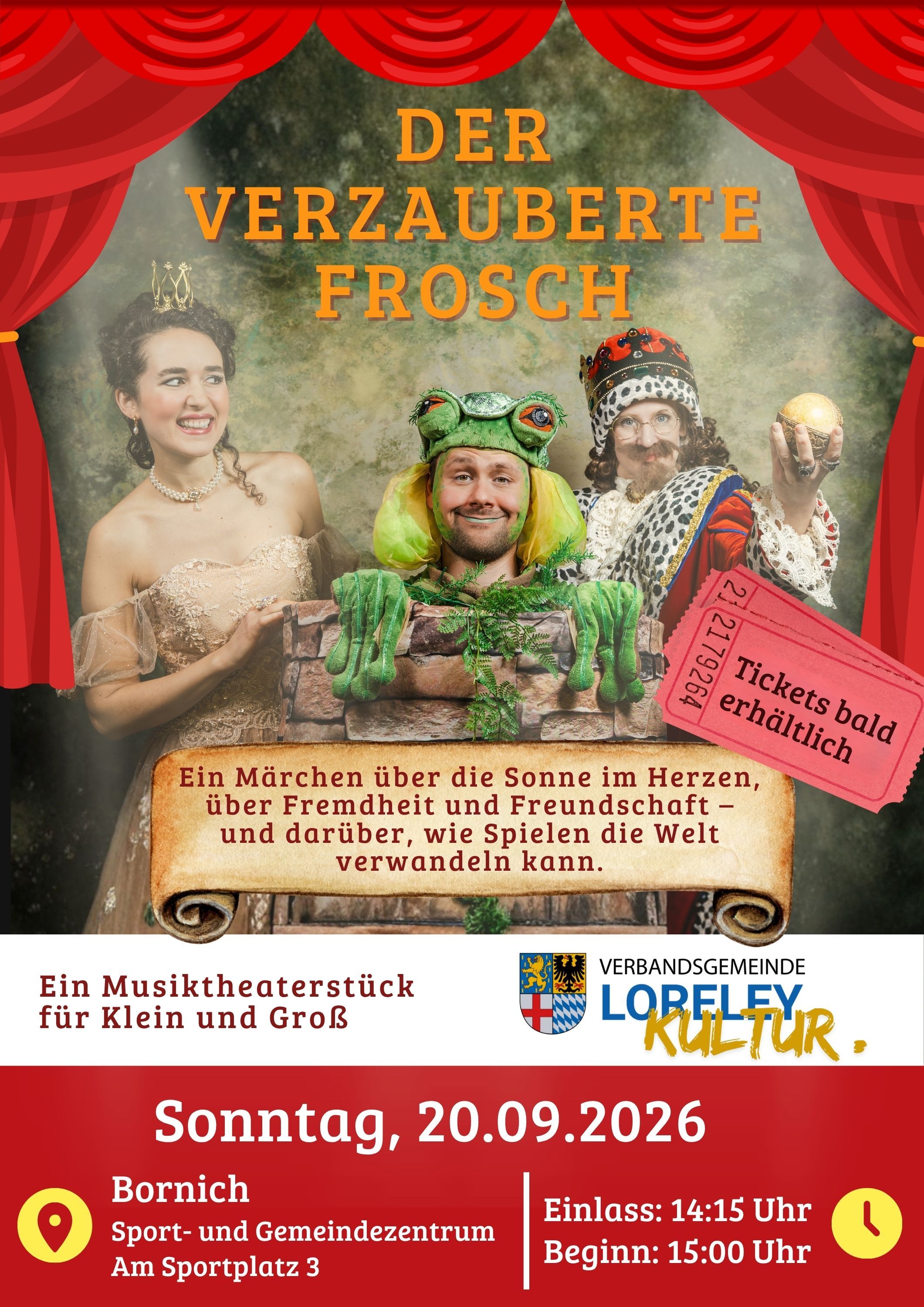 Vorankündigung Der verzauberte Frosch MUCK Theater - Der verzauberte Frosch Ankündigung